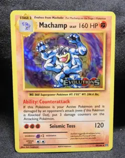 Pokemon Machamp Prerelease Stamp XY Evolutions 59/108 Holo - Image 1