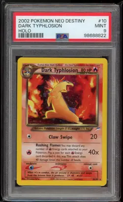 2002 Pokemon Neo Destiny Dark Typhlosion #10/105 Holo PSA 9 Mint! - Image 1