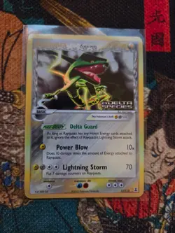 Pokemon EX Delta Species Reverse Holo Rayquaza 13/113 Stamped - Image 1