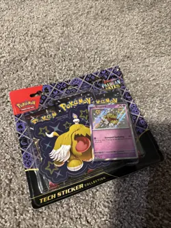 Pokemon TCG S&V Paldean Fates Tech Sticker Collection Greavard w 3 Booster Packs - Image 2