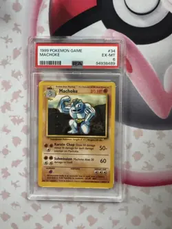 PSA 6 Base Set Unlimited Machoke 34/102 Pokemon Cards 1999🔥 - Image 1