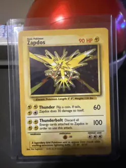 Zapdos 16/102 Base Set Unlimited Holo Pokemon TCG card MP - Image 2
