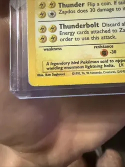Zapdos 16/102 Base Set Unlimited Holo Pokemon TCG card MP - Image 4