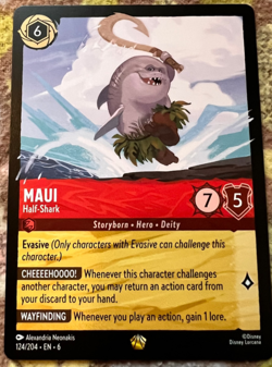 Disney Lorcana Maui Half-Shark Legendary Card 124/204 Azurite Sea Non-Foil - Image 1