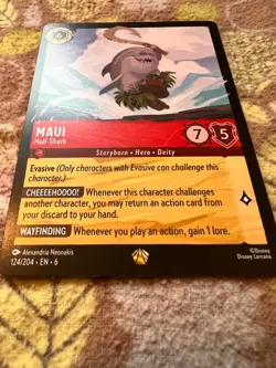 Disney Lorcana Maui Half-Shark Legendary Card 124/204 Azurite Sea Non-Foil - Image 2