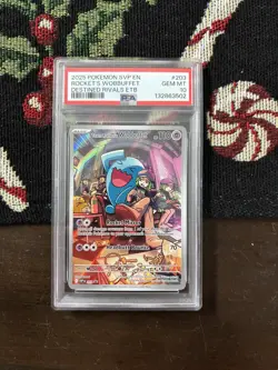 Team Rocket's Wobbuffet 203 Pokemon: Scarlet & Violet Promo Cards PSA 10 - Image 1