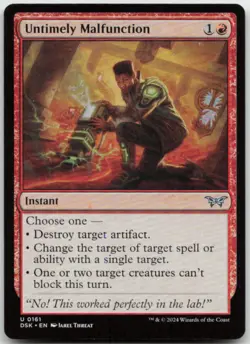 MTG Untimely Malfunction U Duskmourn: House of Horror 161 LP - Image 1