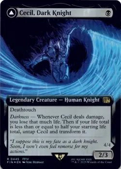 MTG Cecil, Dark Knight (Extended Art) Foil NM FINAL FANTASY Magic 445 - Image 1