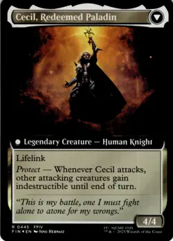 MTG Cecil, Dark Knight (Extended Art) Foil NM FINAL FANTASY Magic 445 - Image 2