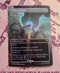 MTG Foil Brilliant Wings Borderless Final Fantasy NM - Image 1