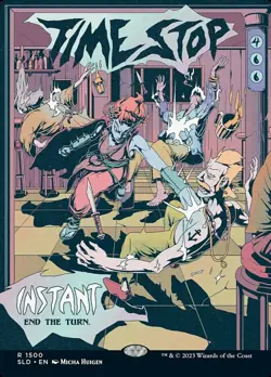 MTG Time Stop - Rainbow Foil, NM-Mint, English Secret Lair Drop Series - Image 1