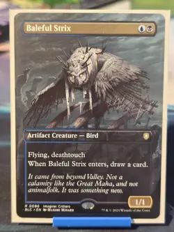 Baleful Strix (Borderless) Commander: Bloomburrow Regular - Image 1