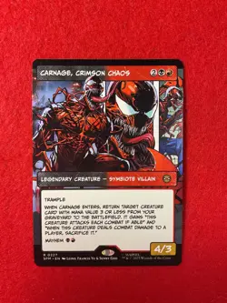 Carnage, Crimson Chaos - Borderless - Marvel's Spider Man - Magic - MTG - Image 1
