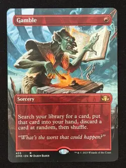 1x MTG Gamble (Borderless) - Dominaria Remastered (DMR) #433 - Magic - Image 1