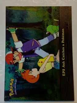 2000 Topps Pokemon TV #EP3 Ash Catches a Pokemon (E) Foil FREE COMBINED SHIP - Image 1