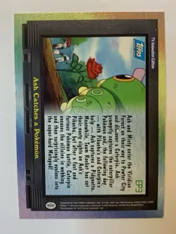 2000 Topps Pokemon TV #EP3 Ash Catches a Pokemon (E) Foil FREE COMBINED SHIP - Image 3