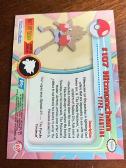 2000 Topps Pokemon TV #107 Hitmonchan Silver Foil FREE COMBINED SHIP - Image 2
