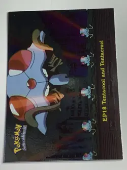 2000 Topps Pokemon TV #EP18 Tentacool and Tentacruel (B) Silver Foil - Image 1