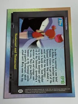 2000 Topps Pokemon TV #EP18 Tentacool and Tentacruel (B) Silver Foil - Image 2