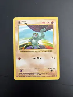 Pokemon Machop Base Set Shadowless 52/102 - Image 1