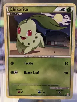Pokemon TCG Chikorita Heartgold Soulsilver 59/123 Regular Common LP/NM - Image 1