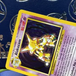 Vintage Pokemon - Base Set - Alakazam - 1/102 Holo Rare LP - Image 3