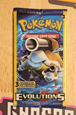 Pokemon XY Evolutions Booster Pack 3-Card Mini Pack Blastoise Art SEALED - Image 1