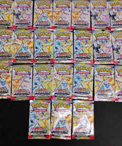 24 EMPTY Pokemon Prismatic Evolutions Empty Booster Packs Wrappers Only NO Cards - Image 2