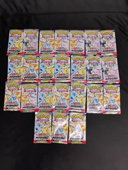 24 EMPTY Pokemon Prismatic Evolutions Empty Booster Packs Wrappers Only NO Cards - Image 3