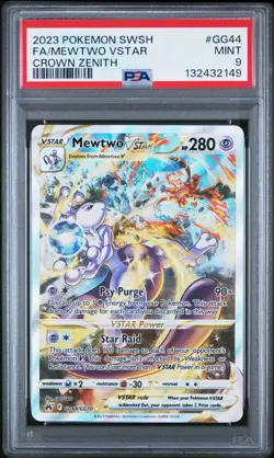 2023 Pokemon Crown Zenith Mewtwo VSTAR #GG44/GG70 PSA 9 Sword Shield TCG - Image 1
