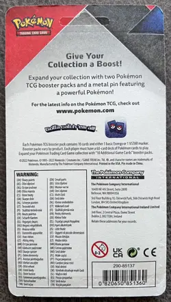 Pokemon Cosmic Eclipse & Chilling Reign 2 Pack Blister w/ Pin - NEW - Image 2