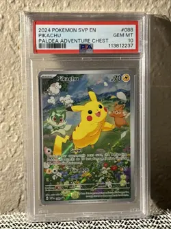 PSA 10 Pikachu 088 Pokemon Paldea Adventure Chest Promo 2024 - Image 1