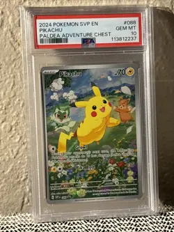 PSA 10 Pikachu 088 Pokemon Paldea Adventure Chest Promo 2024 - Image 2