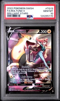 PSA 10 Fa/Boltund V #TG13 2022 Pokemon Sword & Shield Brilliant Stars GEM MT - Image 1