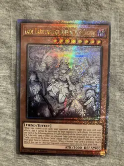 1x Yu-Gi-Oh! Lady Labrynth Of The Silver Castle (New Art) QC Secret Rare RA04-EN - Image 1