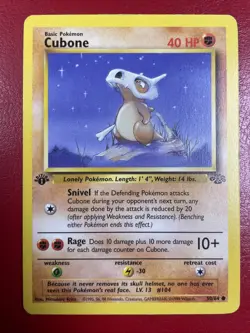 Cubone 50/64 Jungle Regular First Edition Pokemon Card - Image 1