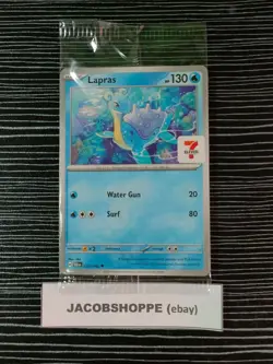 Pokemon Scarlet&Violet Stellar Crown Lapras 031/142 7-11 711 Promo Card - Image 1
