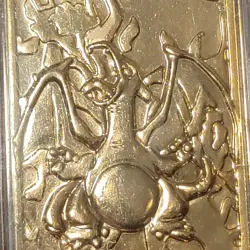 Pokemon Charizard 23k Gold-Plated Card 1999 Authentic Burger King Vintage - Image 4
