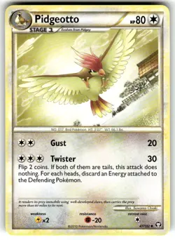 Pidgeotto 47/102 Triumphant HGSS Uncommon 2010 Pokemon Card - Image 1