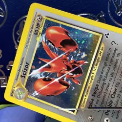 Pokemon TCG Scizor Neo Discovery 10/75 Holo Unlimited Rare Card LP - Image 3