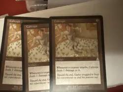 3x Caltrops uncommon artifact cards - Urza's Destiny - NM/VG - Image 1