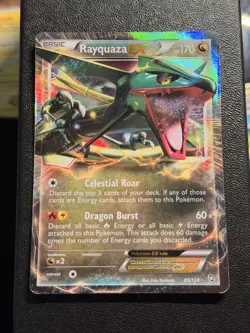 Rayquaza EX ULTRA RARE 85/124 BW Dragons Exalted Pokemon card TCG NM HOLO 1 MP - Image 1