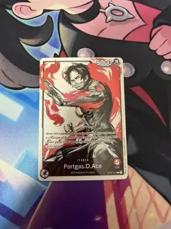 One Piece Card Game Portgas D Ace OP03-001 Portgas.D.Ace Alt Art Leader NM - Image 1