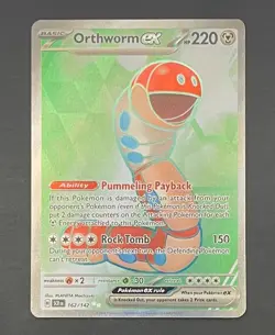 Pokemon Card Orthworm EX 162/142 Stellar Crown - Near Mint - Image 1
