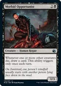 Morbid Opportunist Innistrad: Midnight Hunt NM Black Uncommon MTG CARD ABUGames - Image 1