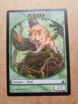 Wolf Token Born of the Gods LP/NM MTG Magic Green BULK DISCOUNT MUST BUY 2+!! - Image 1