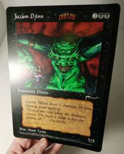 Magic The Gathering Juzam Djinn Oversized 6x9 Duelist 1996 Promo - Image 3