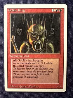 Goblin King - 1994 Magic the Gathering MTG Revised - Near Mint - Free Shipping! - Image 1