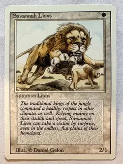 Savannah Lions - Magic the Gathering MTG Revised - Near Mint - Free Shipping! - Image 1