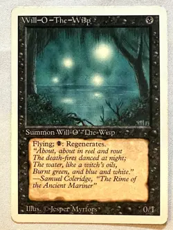 Will-o'-the-Wisp - Magic the Gathering MTG Revised - Near Mint - Free Shipping! - Image 1